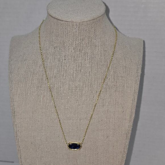 Kendra Scott Elisa Gold Pendant Necklace in Cobalt‎ Cat's Eye? - Picture 6 of 7